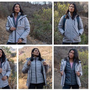 3-in-1 Ski Jacket Waterproof Snowboard Jacket Winter Coat